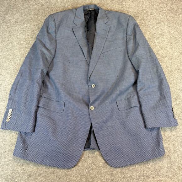 VINTAGE Jack Victor Von Maur Blazer Jacket Mens Size 44R Blue Sport Coat Preppy - Picture 1 of 6